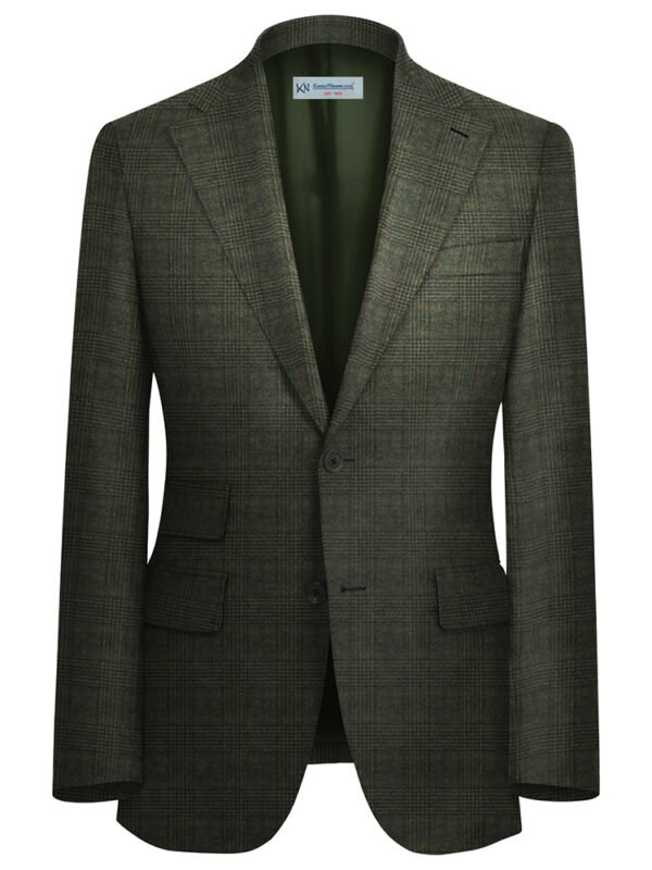 BROWN BLUE TWEED For Coat British Wool Unstitched | 7081-20