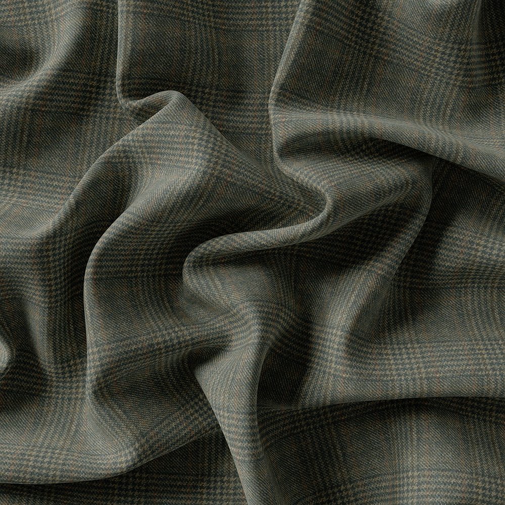 BROWN BLUE TWEED For Coat British Wool Unstitched | 7081-20 - Image 3