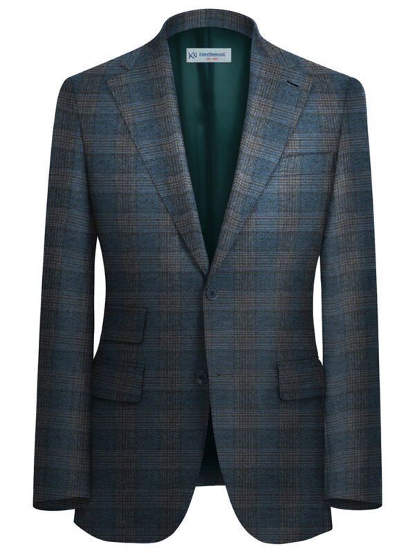 BLUE TWEED For Coat British Wool Unstitched | 7081-25