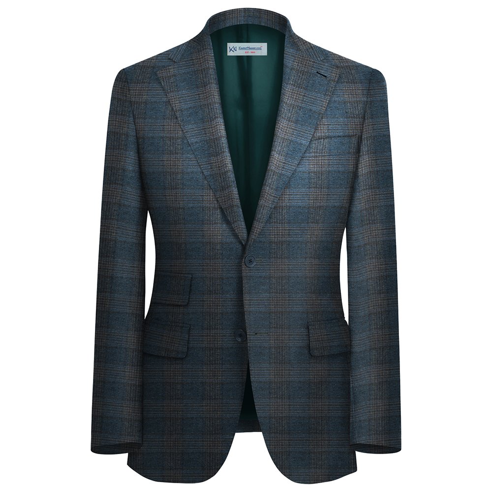 BLUE TWEED For Coat British Wool Unstitched | 7081-25