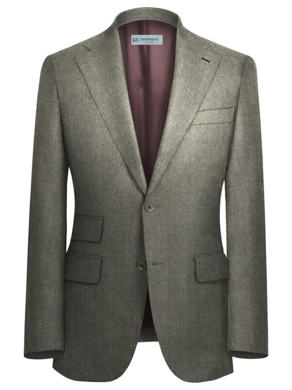 Light Brown Herringbone TWEED Jacket Unstitched | 7081-56