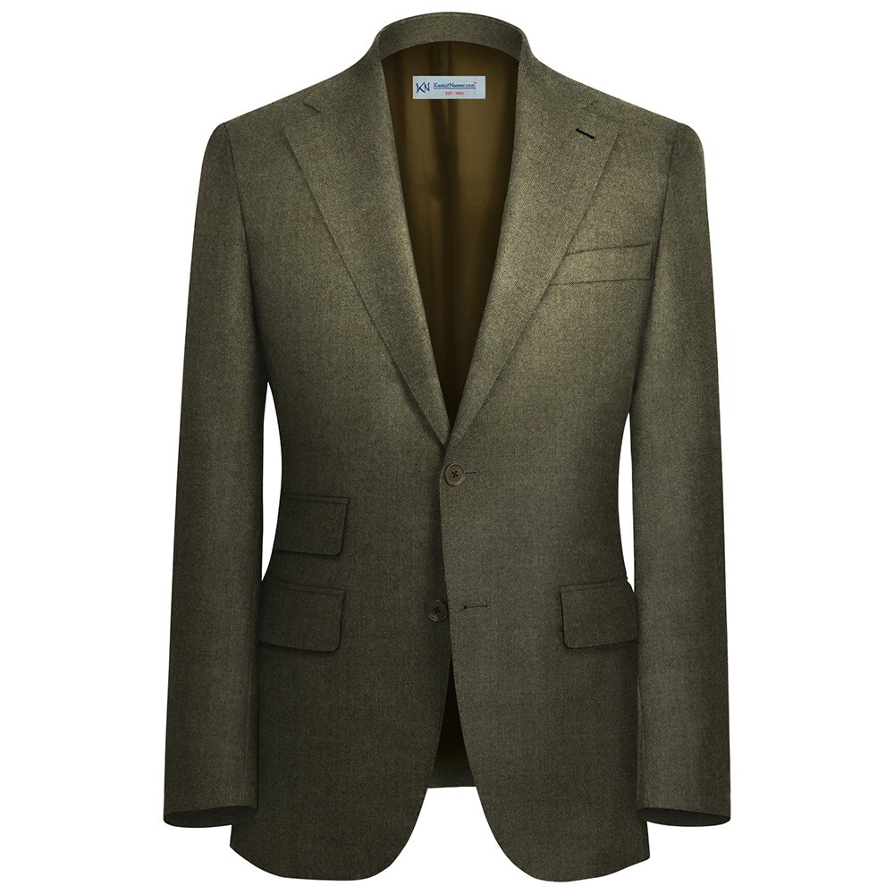 Ash Brown Herringbone TWEED Jacket Unstitched | 7081-57