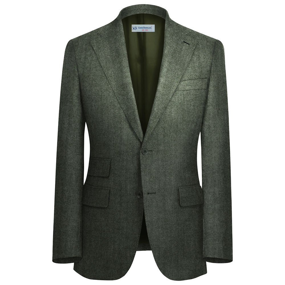 Silver Herringbone TWEED Jacket Unstitched | 7081-59